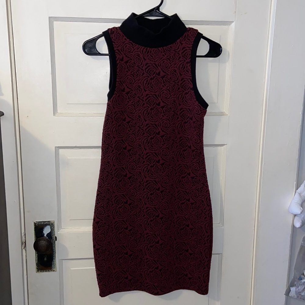 faux turtleneck rose patterned dress joe boxer